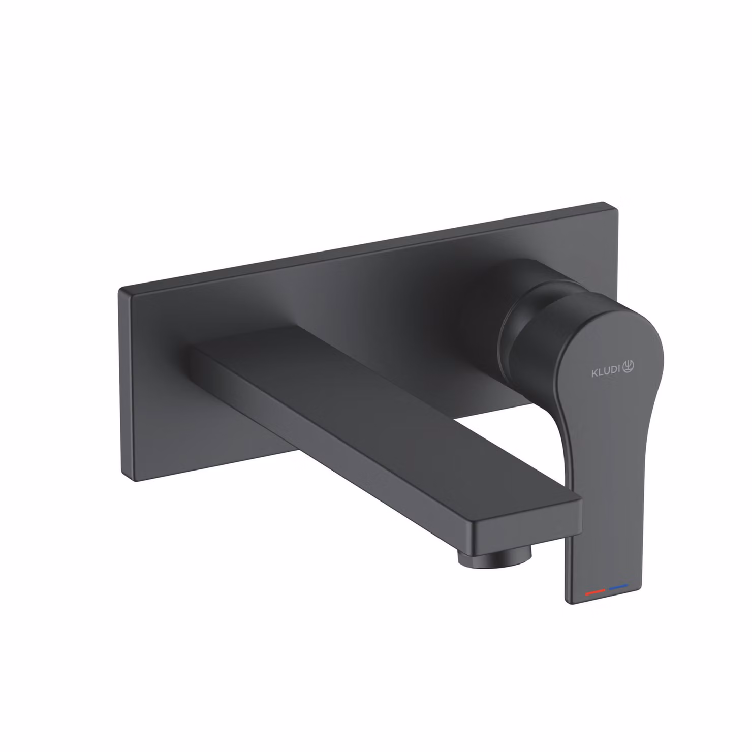 KLUDI ZENTA SL Mitigeur monocommandé mural encastré pour lavabo à deux trous, saillie 180mm, rosace monobloc, 482473965, 482473965