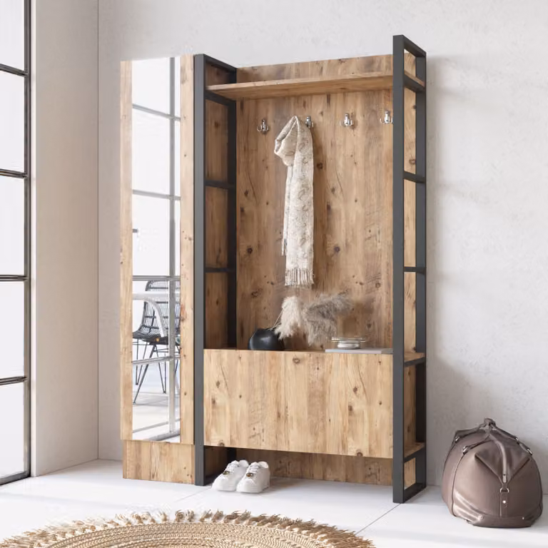 Skye Decor, Ml16-A, armadi, portaoggetti, pino atlantico, 90 x 180 x 34 cm