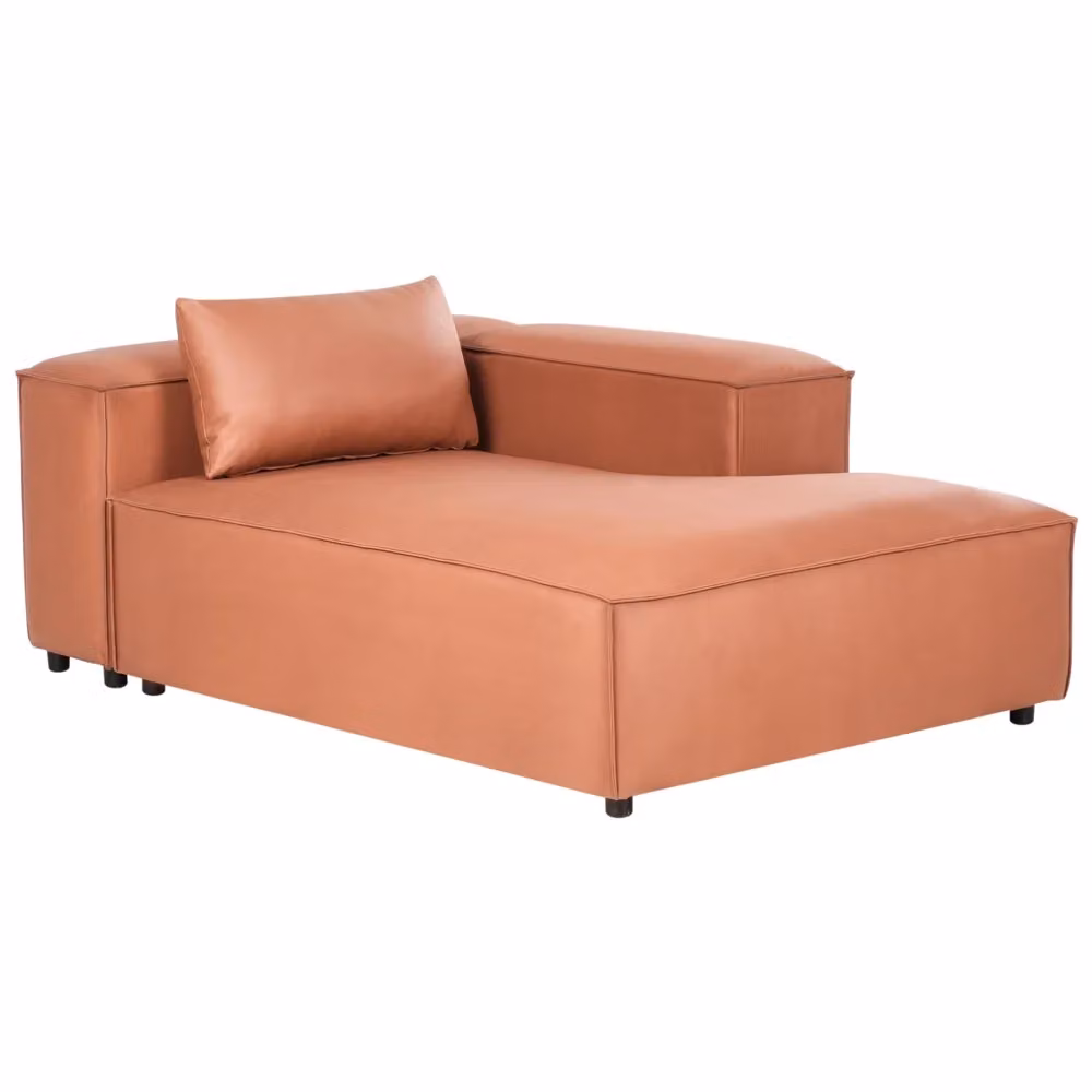 Chaise Lounge BELIANI a sinistra in tessuto marrone con stile moderno L/P/H: 184 x 121 x 70 cm – 2