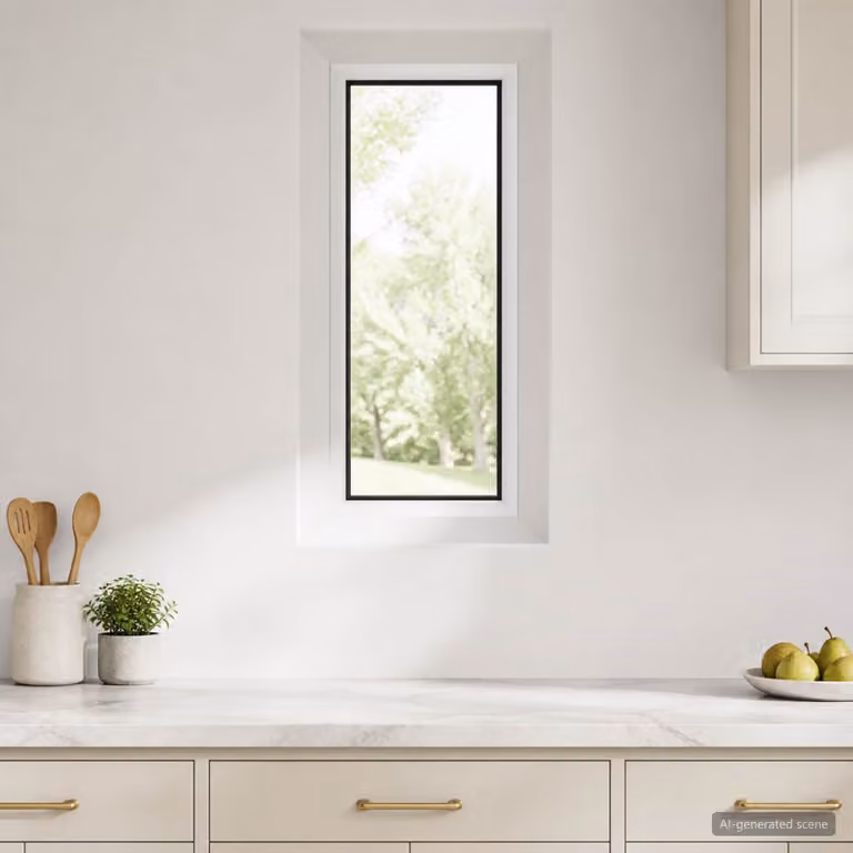 Finestra della cantina vidaXL in plastica e vetro, Colore interno: Bianco, L: 35 cm, H: 60 cm