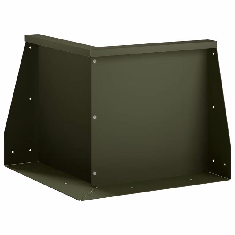 vidaXL Letto rialzato in acciaio verde oliva L 50 x P 50 x H 40 cm