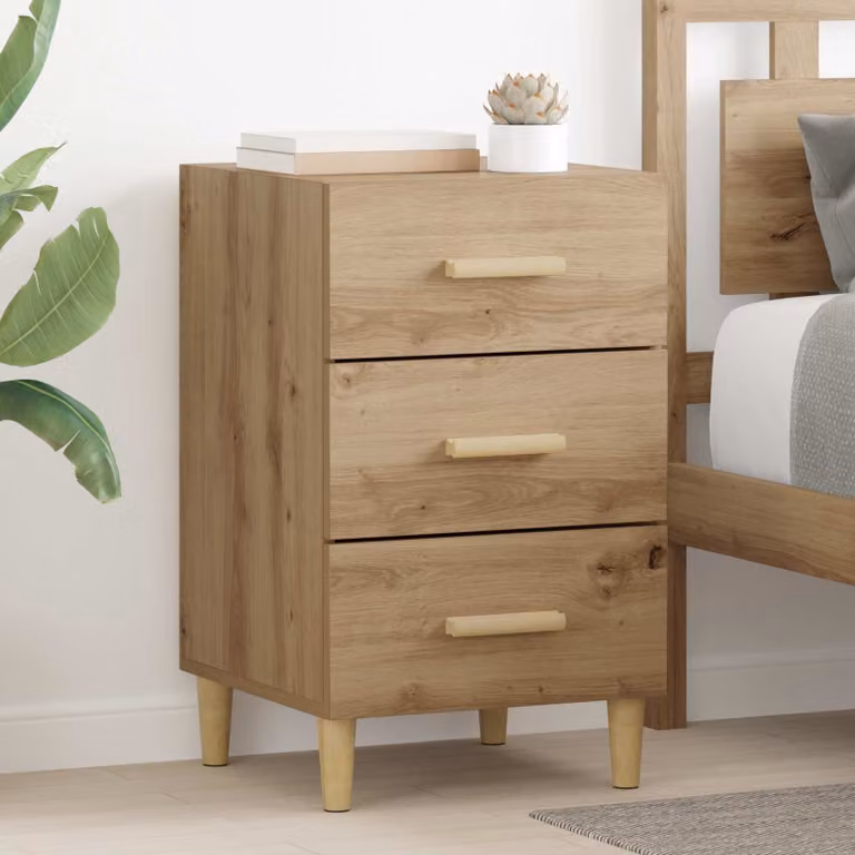 Armadio da notte vidaXL in legno color marrone con finitura opaca L/P/H: 40 x 40 x 66 cm