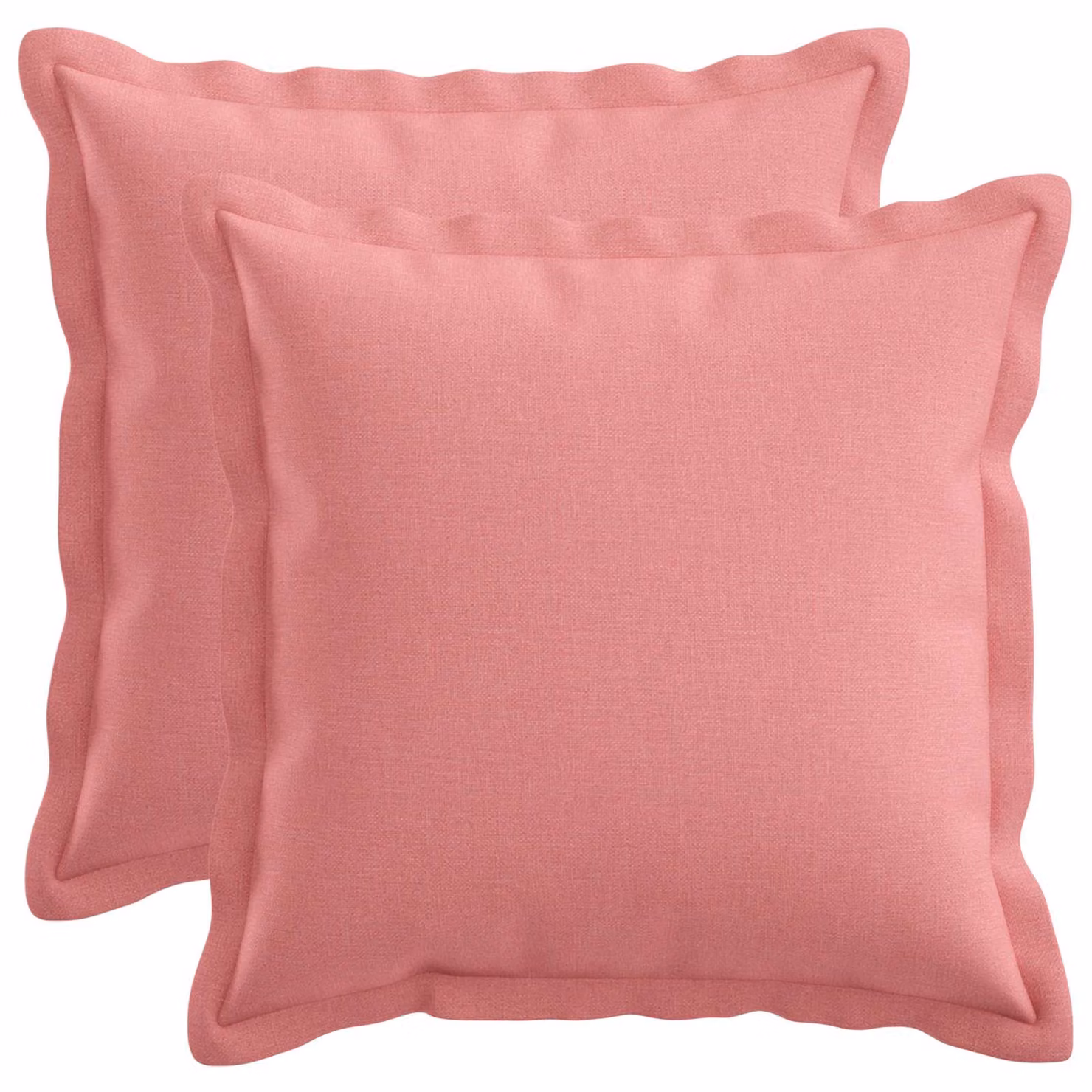 Set di 2 cuscini quadrati vidaXL HOUTEN rosa con rivestimento lavabile L/P/H: 35 x 35 x 35 cm