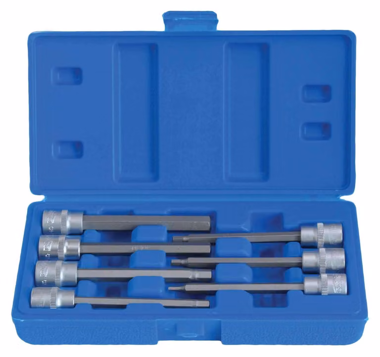 Set-kit di inserti esagonali a Esagono lunghi da 3/8", H3–H10, 7 pezzi