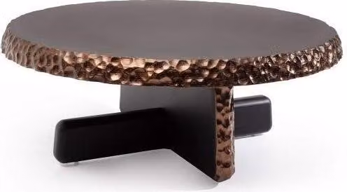 Stilvoller Couchtisch Designer Dunkelbrauner Wohnzimmer Rundtisch