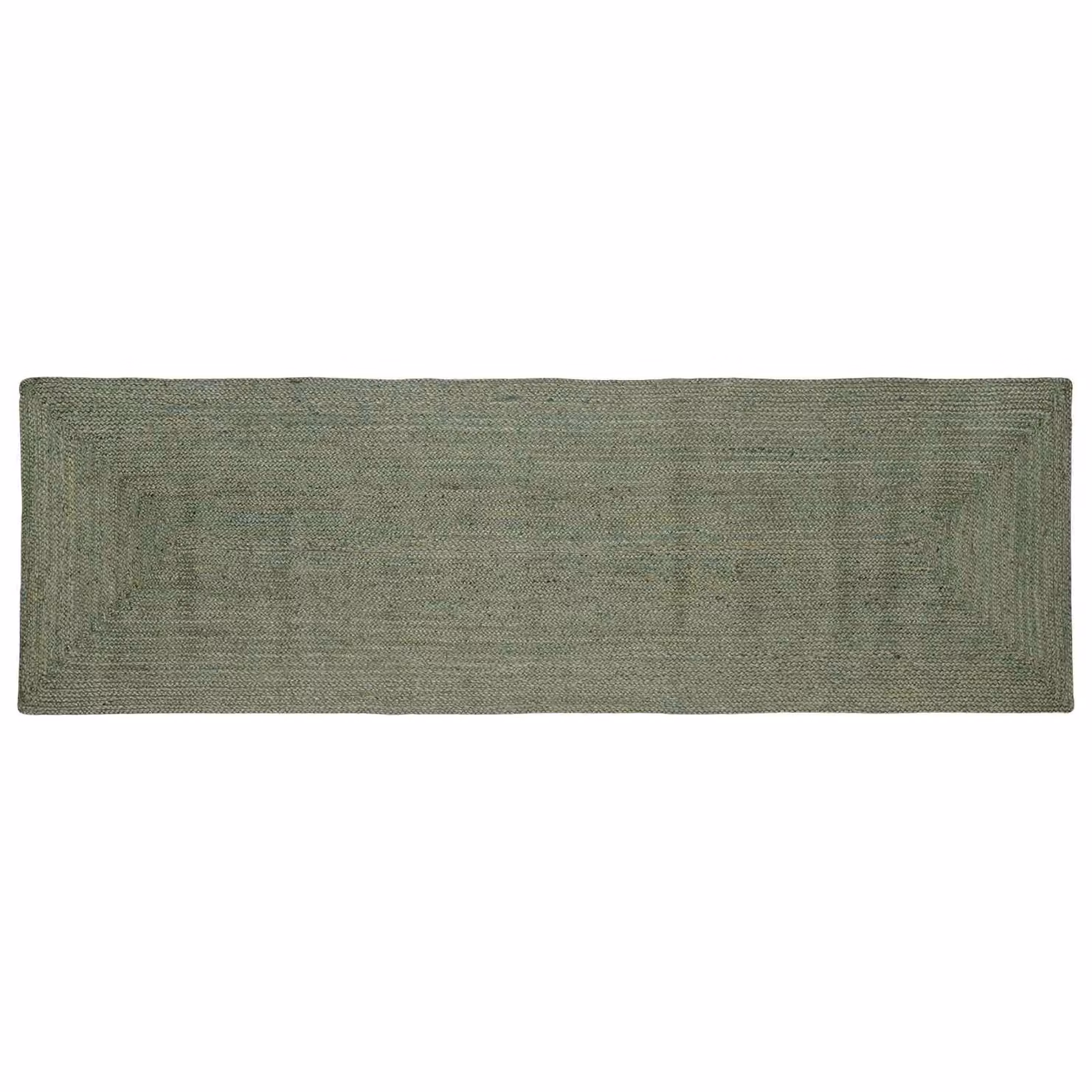 Tappeto da area moderno in juta verde oliva vidaXL L 250 x L 80 cm