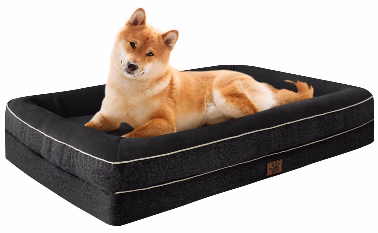 Cuccia ortopedica per cani - Impermeabile con coprimento removibile - Nera