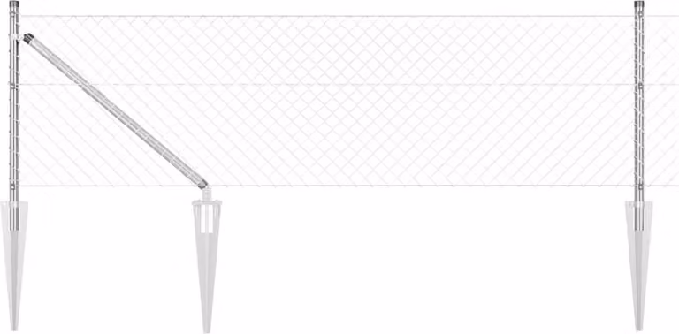 Recinzione in rete saldata con punte 10 x 0,4 m (P x H)