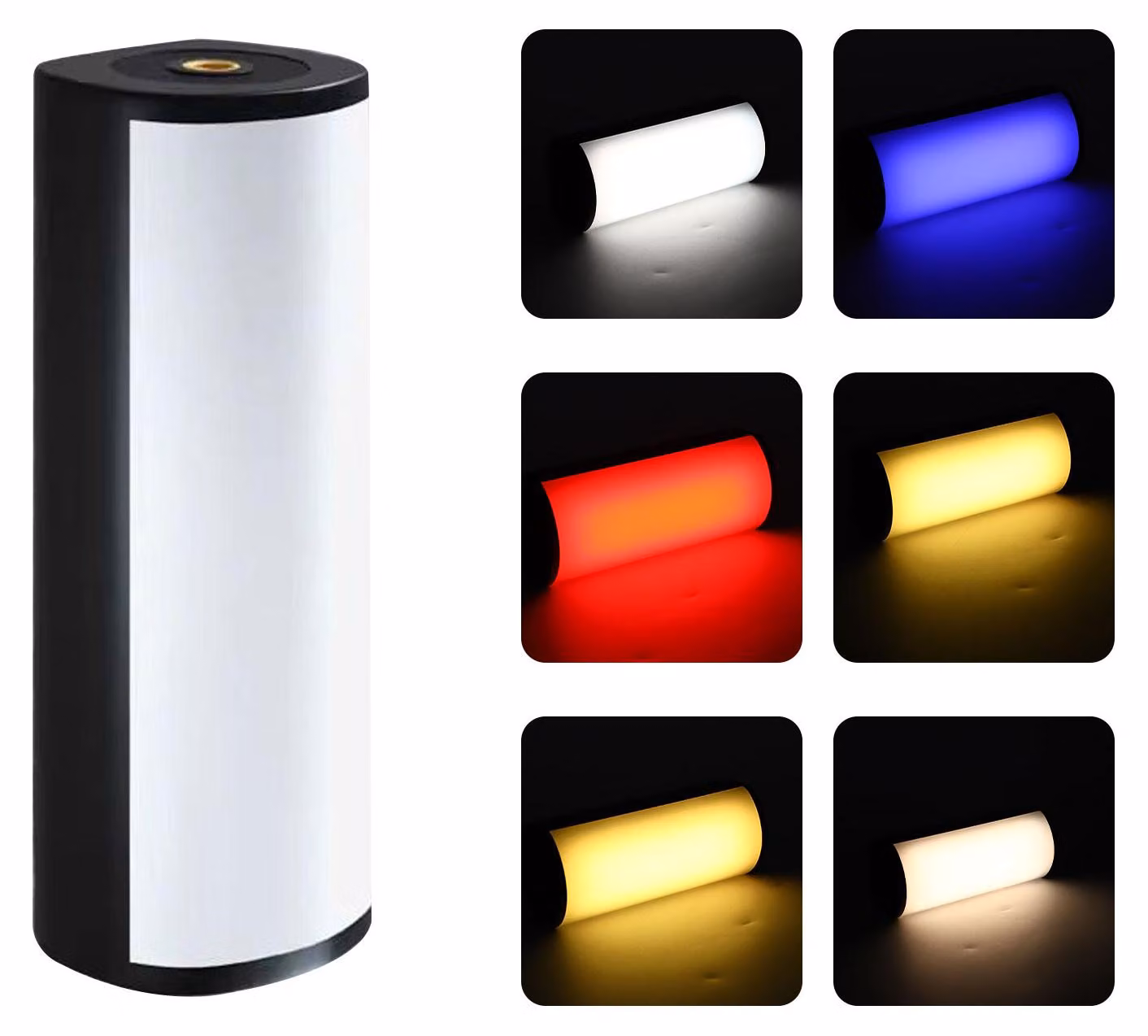 Barra luminosa video a LED RGB, 600 lux, portatile, angolo di illuminazione di 120°, 88 LED, 2500 K-7000 K, asta magnetica