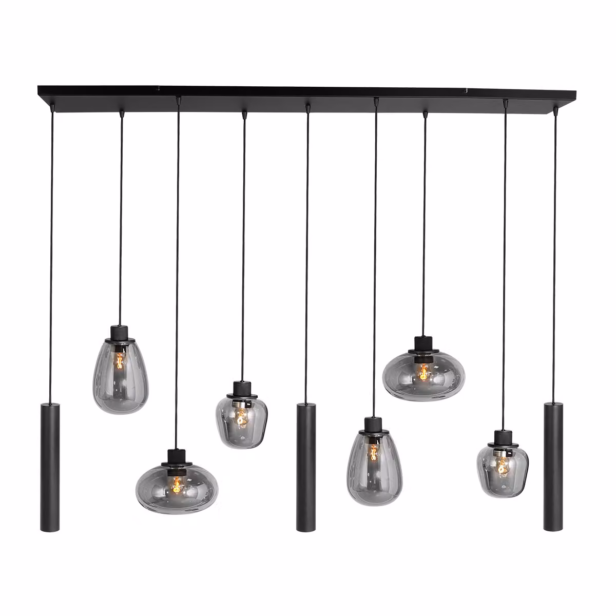Lampada a sospensione - nero - Reflexion - vetro metallo - lampada di design - E27_GU10 - 3796ZW - Steinhauer