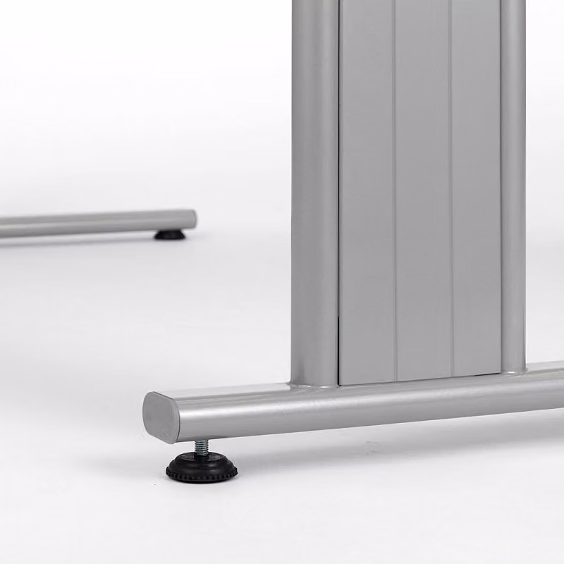 Geramöbel Scrivania Lissabon 135° a destra, 2166x1131x720 mm, acero/argento