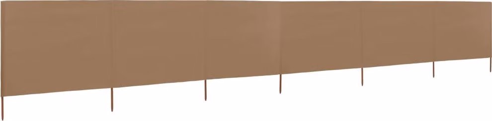 Paravento a 6 Pannelli in Tessuto 800x120 cm Grigio Talpa