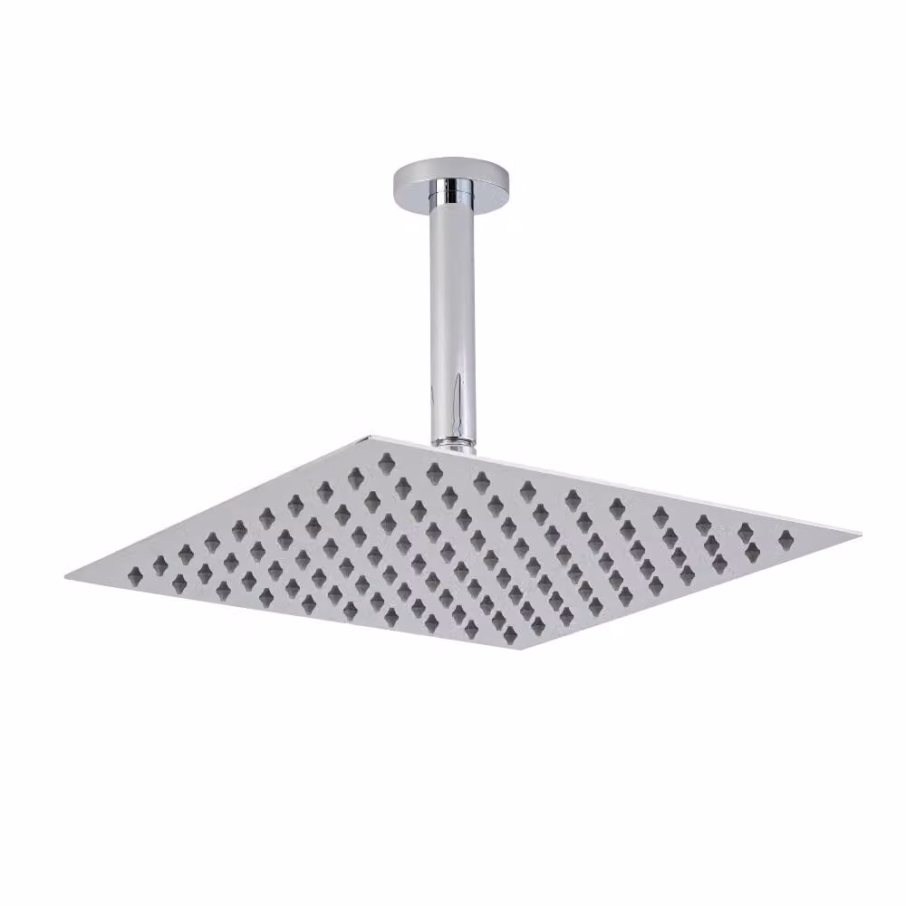 Soffione Doccia Quadrato Ultrasottile con Braccio 300 x 300mm - Arvo