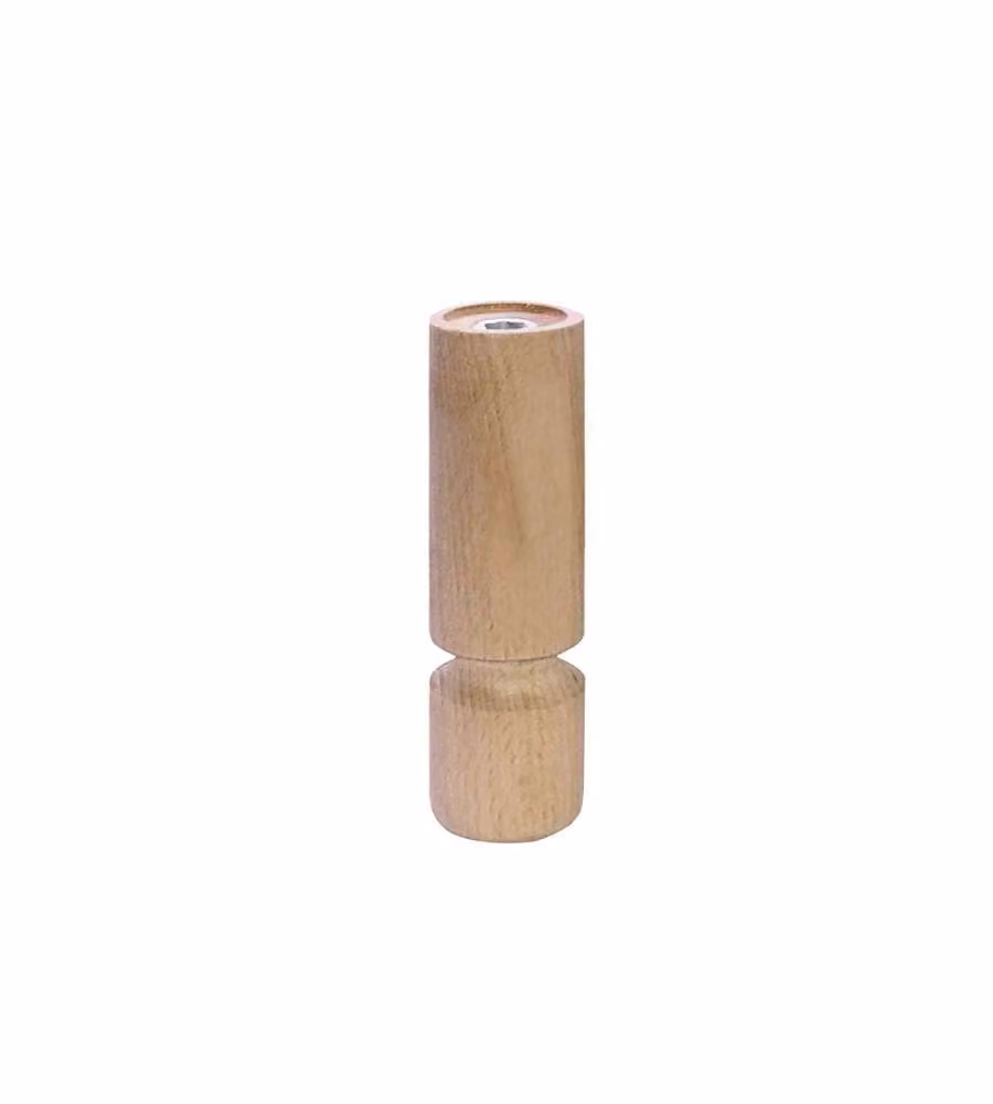 Piedino in legno serie "Birillo" 80 h mm grezzo