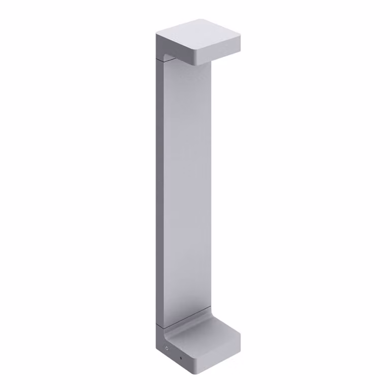 Flos Architectural FLOS Casting C 100 lampioncino a LED 50 cm, grigio, Alluminio / Grigio / Zincato, Alluminio, Moderno, Lampada LED da esterni