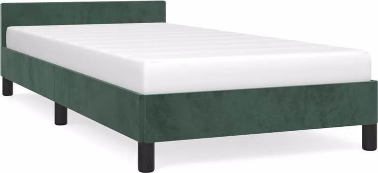 Giroletto senza Materasso Verde Scuro 100x200 cm in Velluto