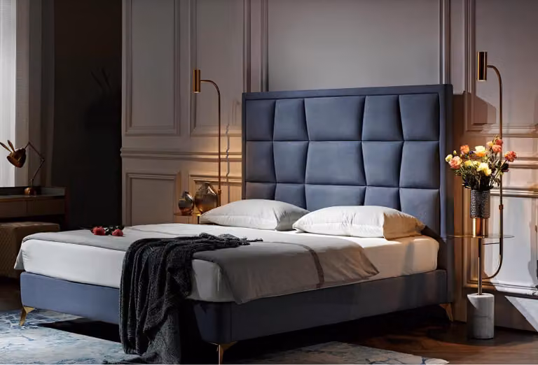 Design Bett Schlafzimmer Betten Textil Hotel Luxus Polster Sitz Stoff Möbel