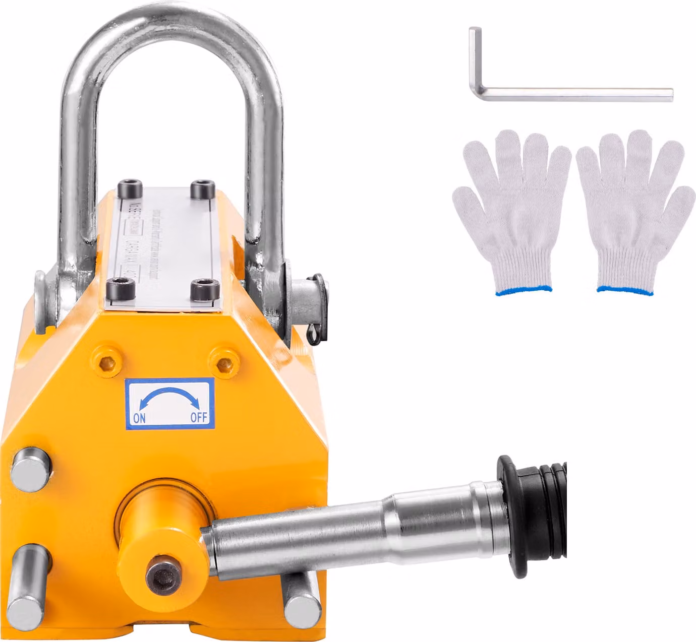 SucceBuy sollevatore magnetico da, forza di trazione 4400 lbs/2000 kg, fattore di sicurezza 2,5, neodimio e acciaio, magnete di sollevamento con rilascio, per carichi pesanti per paranchi, gru per officina, blocco, tavola, magnete permanente