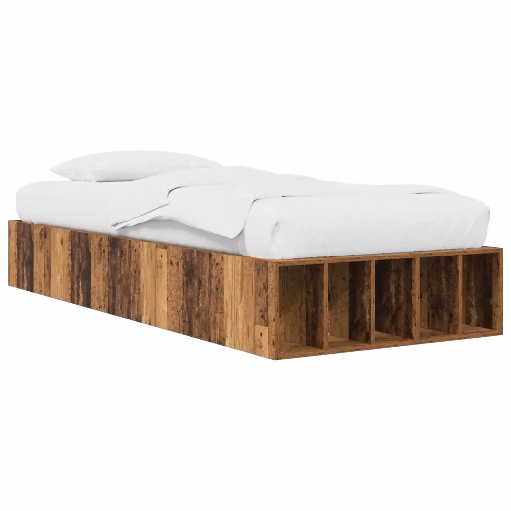 Letto con contenitore vidaXL in legno color marrone L 80 cm x P 200 cm – 2