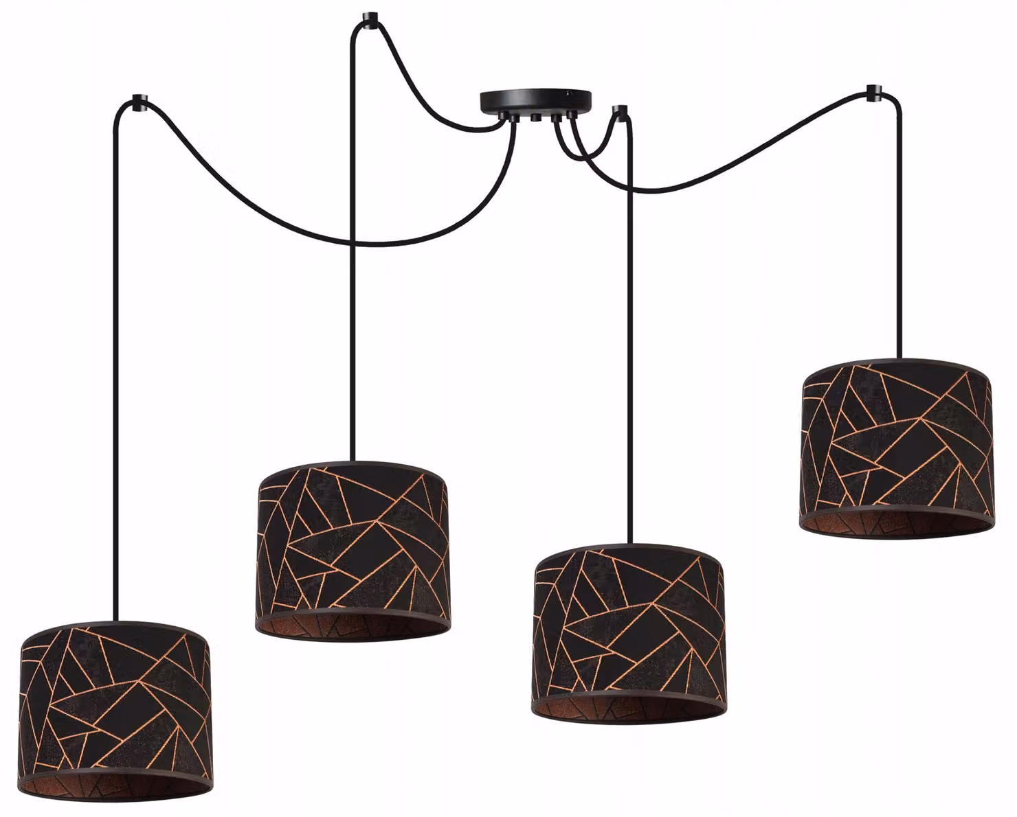 Lampada a sospensione Spider in rame – Lampada a sospensione moderna con paralume Lampada da soffitto di design