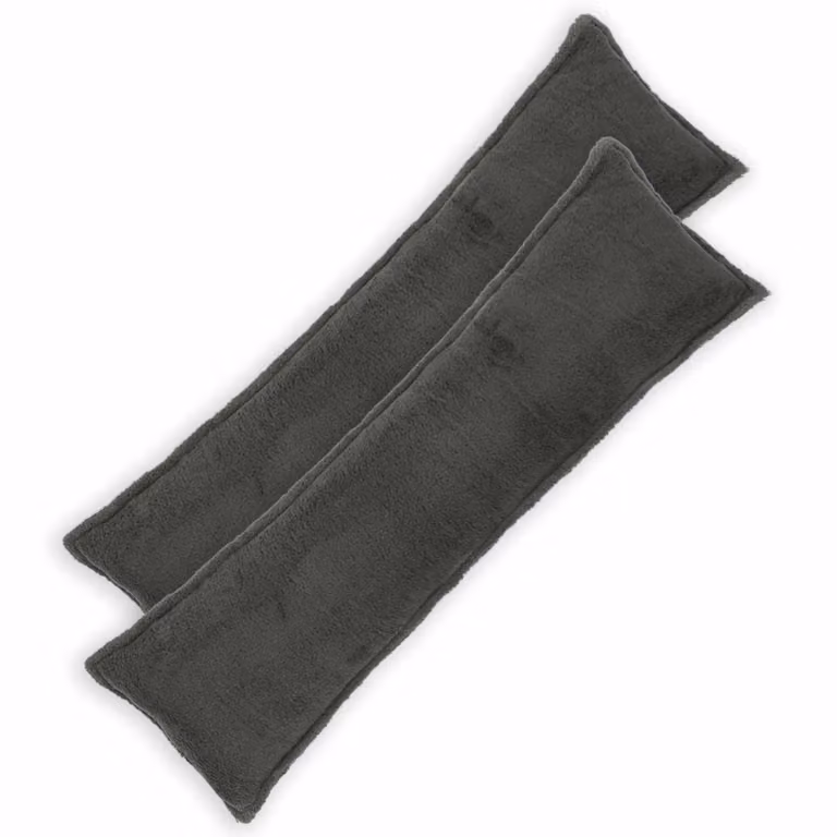 Set di 2 federe vidaXL HOUTEN in tessuto bouclé grigio scuro, L 145 cm x L 40 cm