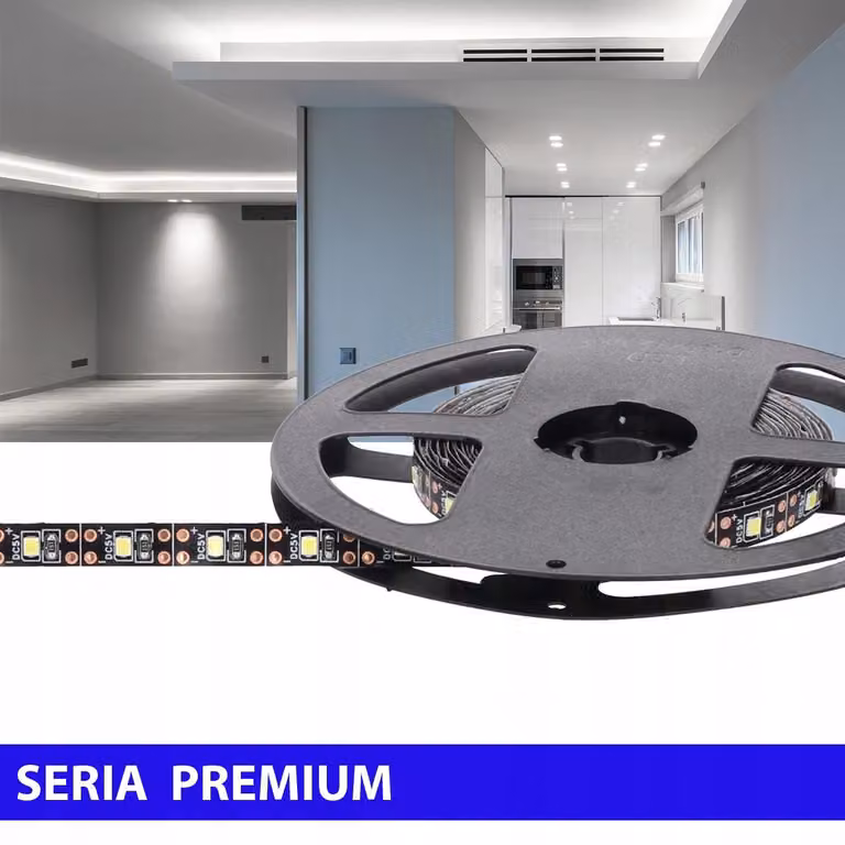 Striscia LED Prescot, colore nero, circuito stampato, luce bianca fredda, 5 metri, 60 LED per metro