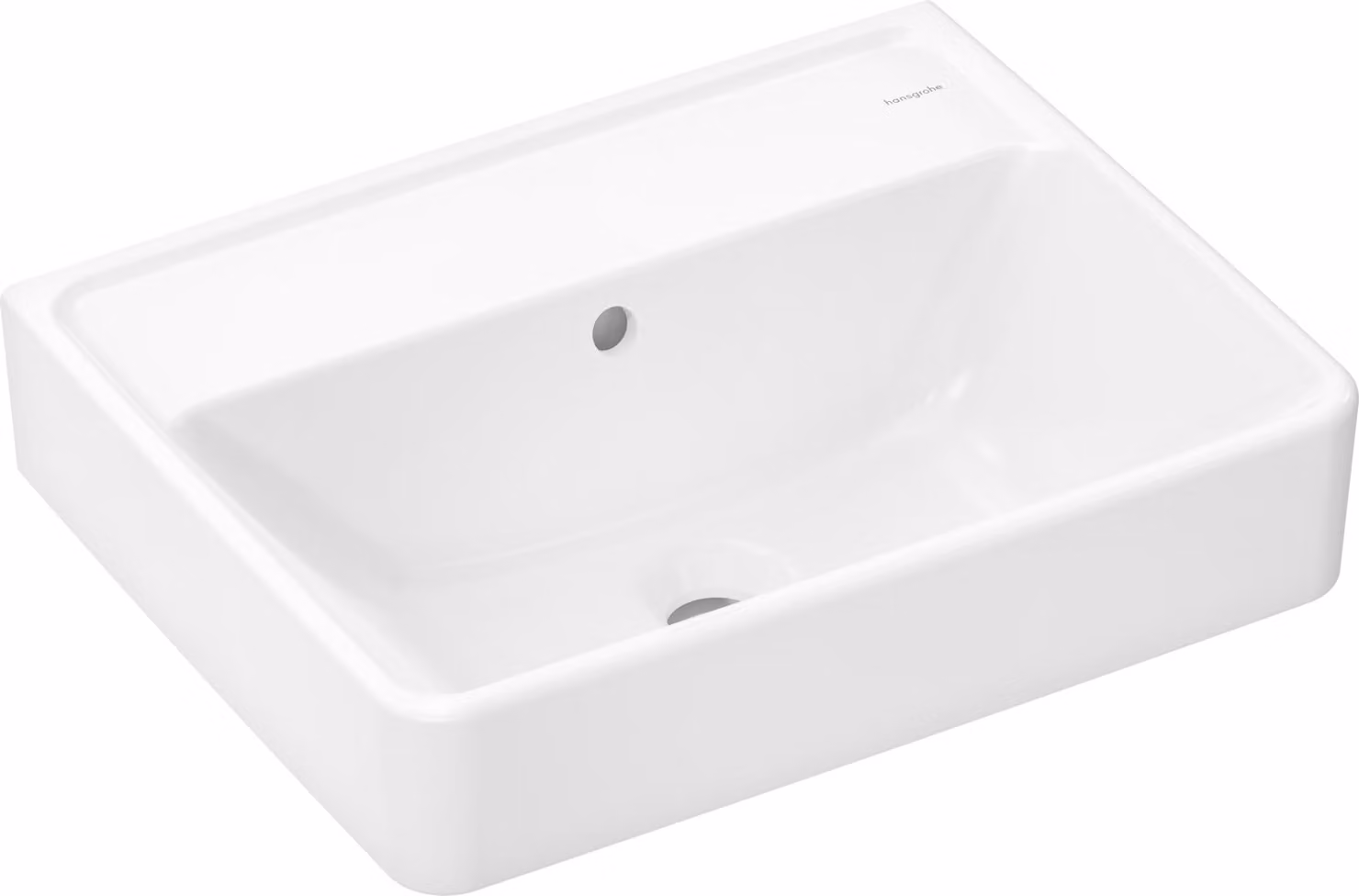 hansgrohe Xanuia Q lave-mains, sans trou de robinetterie, avec trop-plein, 500x390mm, SmartClean, blanc, 61143450, 61143450