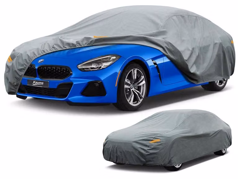 Copertura impermeabile e traspirante per auto, adatta a berline di lunghezza 450-470 cm, colore grigio