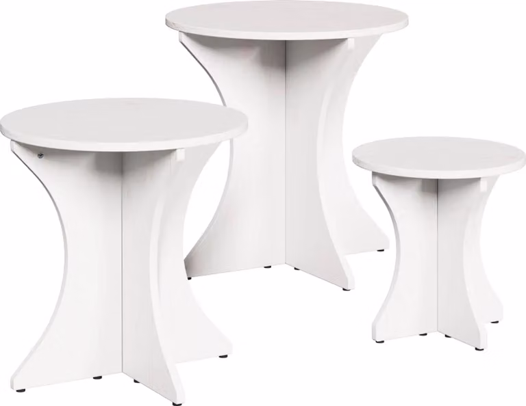 Tavolino da salotto 3 pcs Bianco