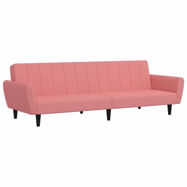 Divano letto | Sof¨¤ letto | Letto singolo a 2 Posti Rosa in Velluto