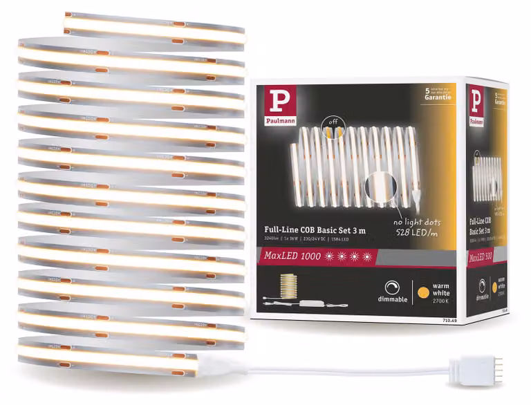 Paulmann MaxLED 1000 Striscia LED a piena linea COB Basisset