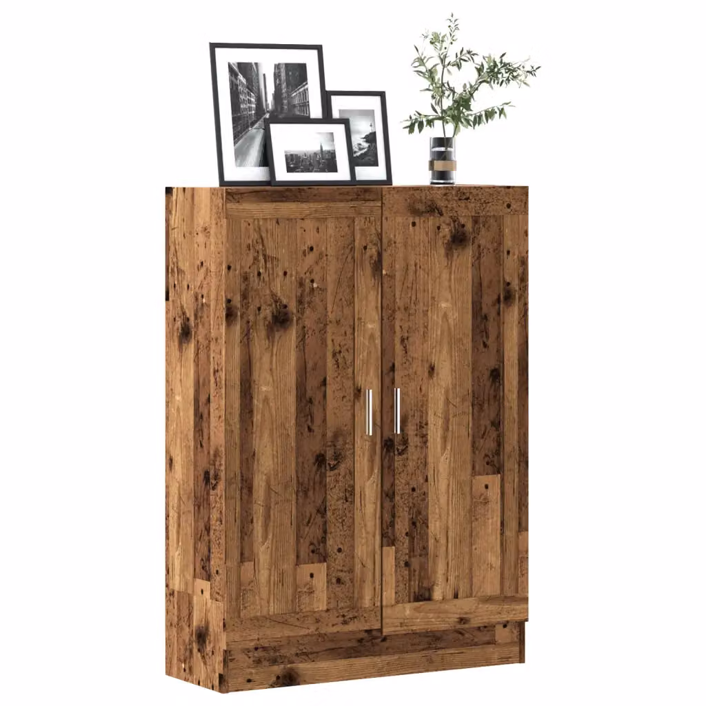 Libreria vidaXL in MDF stile classico color marrone con pannello posteriore L 82,5 cm x P 30,5 cm x H 115 cm