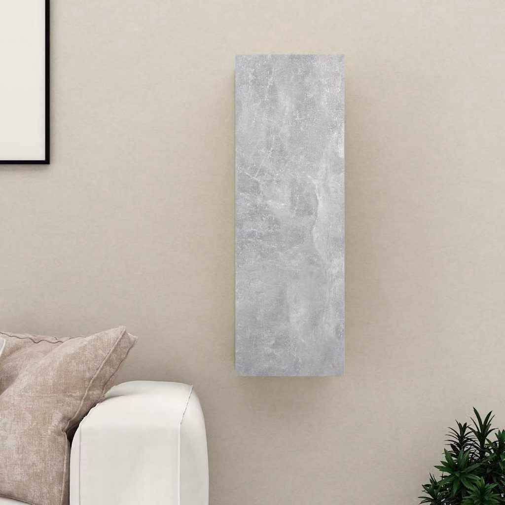 Mobile Porta TV Moderno vidaXL in Legno Multistrato Grigio Cemento L 30,5 cm x P 30 cm x H 90 cm
