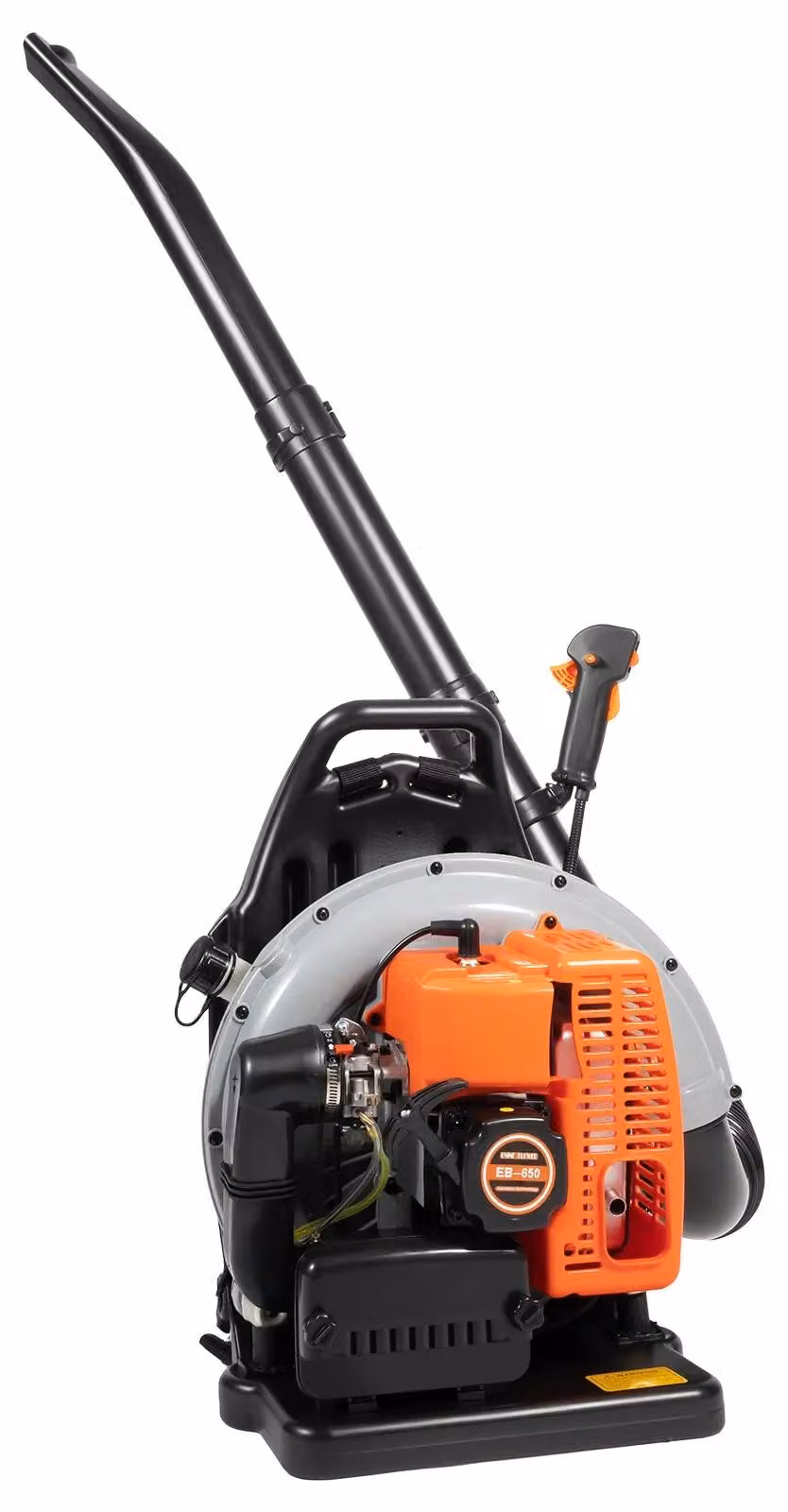 Zaino aspirafoglie - Aspirafoglie a benzina per foglie e neve - Motore a 2 tempi, 2,7 kW - Serbatoio esterno da 1,8 litri - Spallacci regolabili - Basso consumo di carburante - Colore: arancione