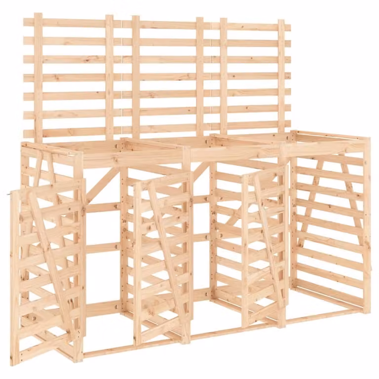 Copribidone Triplo in Legno Massello di Pino