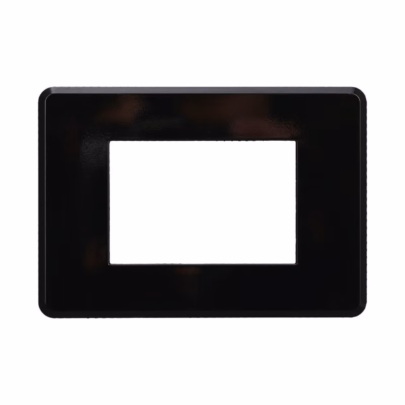 ETTROIT AN87302 Placca Slim Sottile 3P colore Nero Compatibile Con Bticino Axolute Air