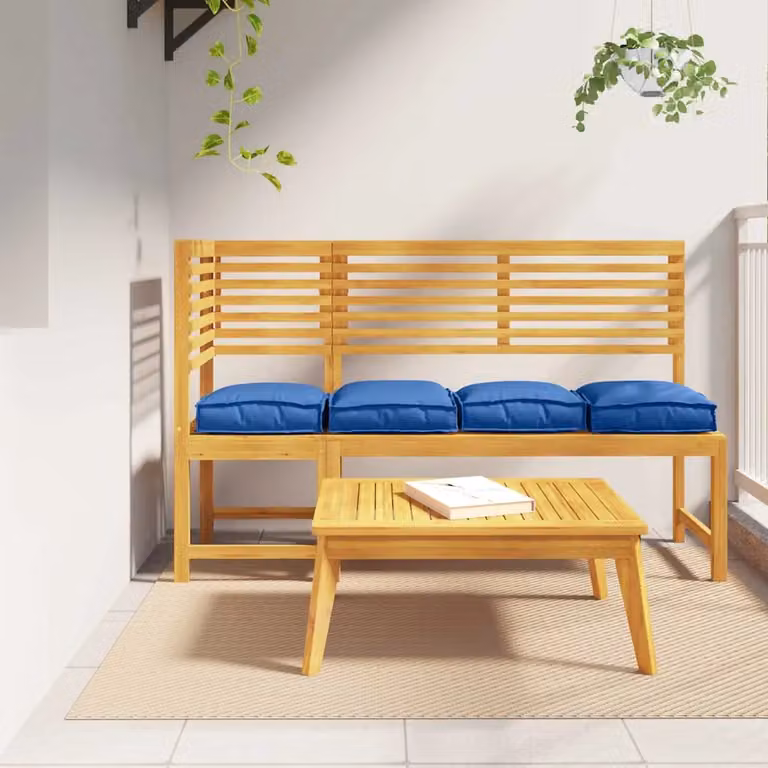 Set di 4 cuscini quadrati vidaXL in tessuto Oxford blu, idrorepellenti, L 40 x P 40 x H 8 cm