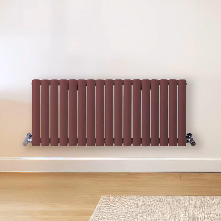 Radiatore di Design Orizzontale Rosso (Booth Rosso) - 400mm x 1000mm - Pannello Doppio  - Revive