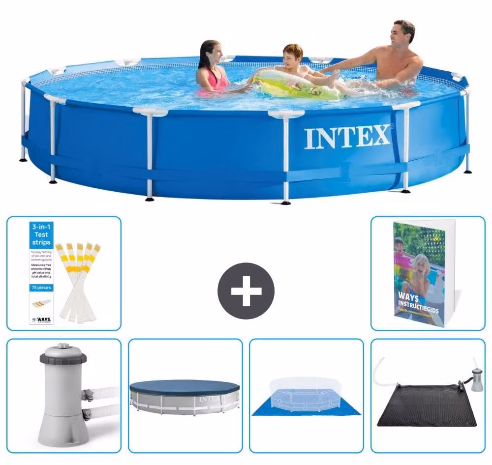 Piscina fuori terra a struttura - 366x76 cm - 5 pezzi - Modello S214