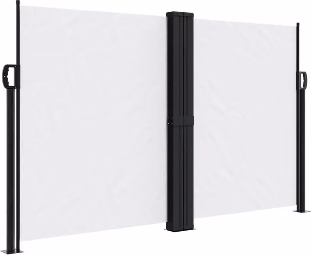 Tenda laterale retrattile DESIGN IN bianca in poliestere e acciaio, L: 1200 cm, H: 140 cm