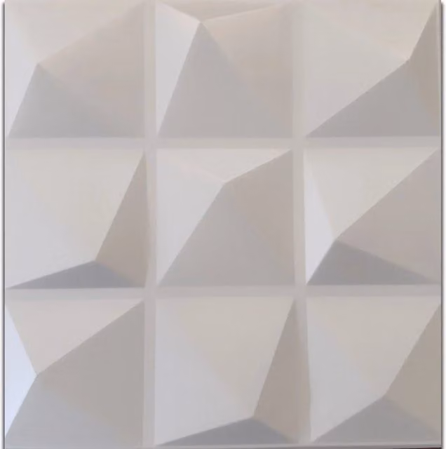 Pannelli 3D in polistirene XPS Eternal Parquet bianchi per soffitto o parete, 20mq, L/P/H: 50 x 50 x 2 cm