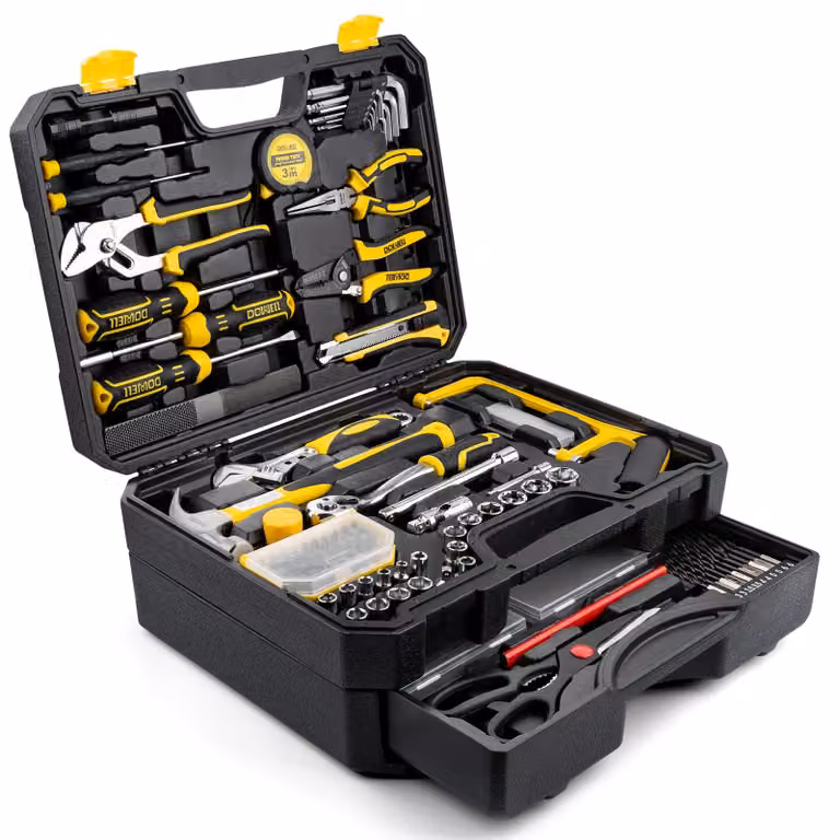 Cassetta degli attrezzi da 299 pezzi - Set di utensili manuali - Metallo - Per uso domestico e in officina