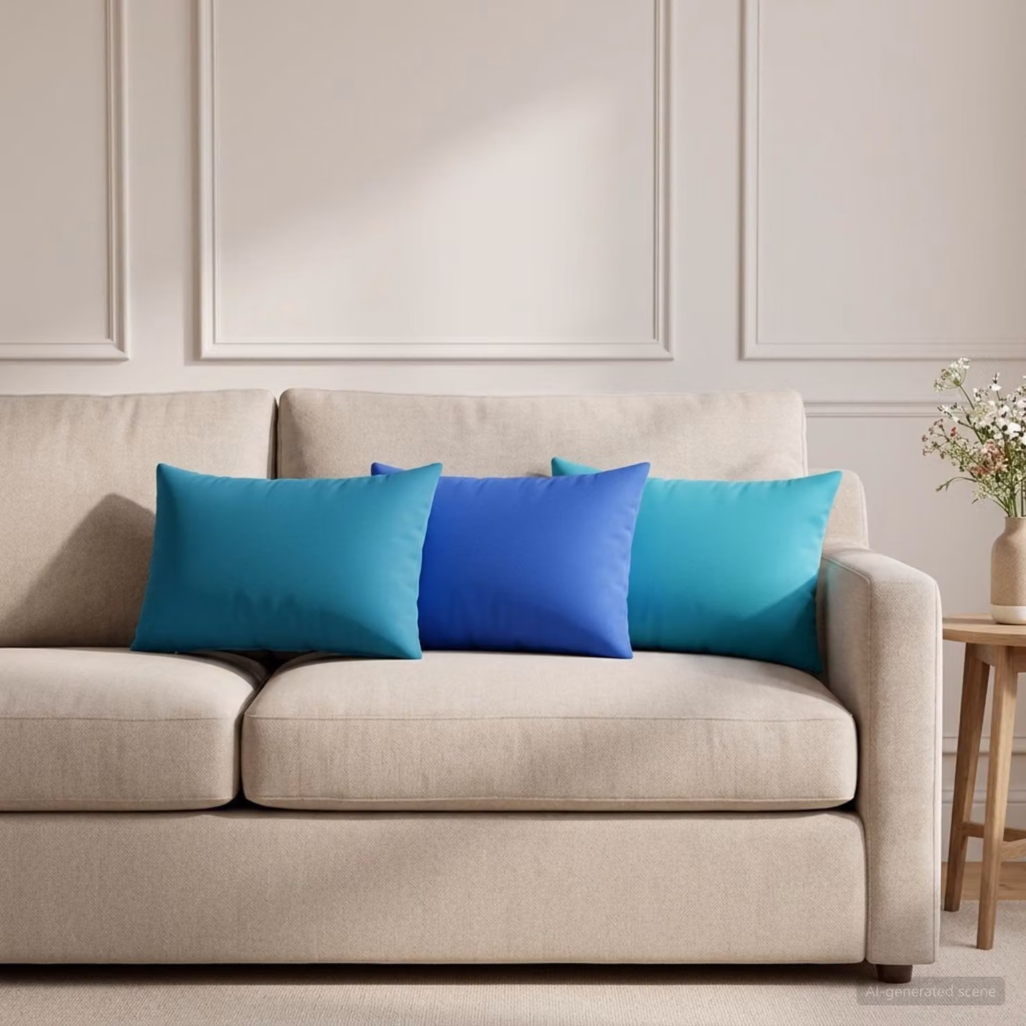 vidaXL Cuscino con cuscino HEERLEN 6 pz Turchese Poliestere