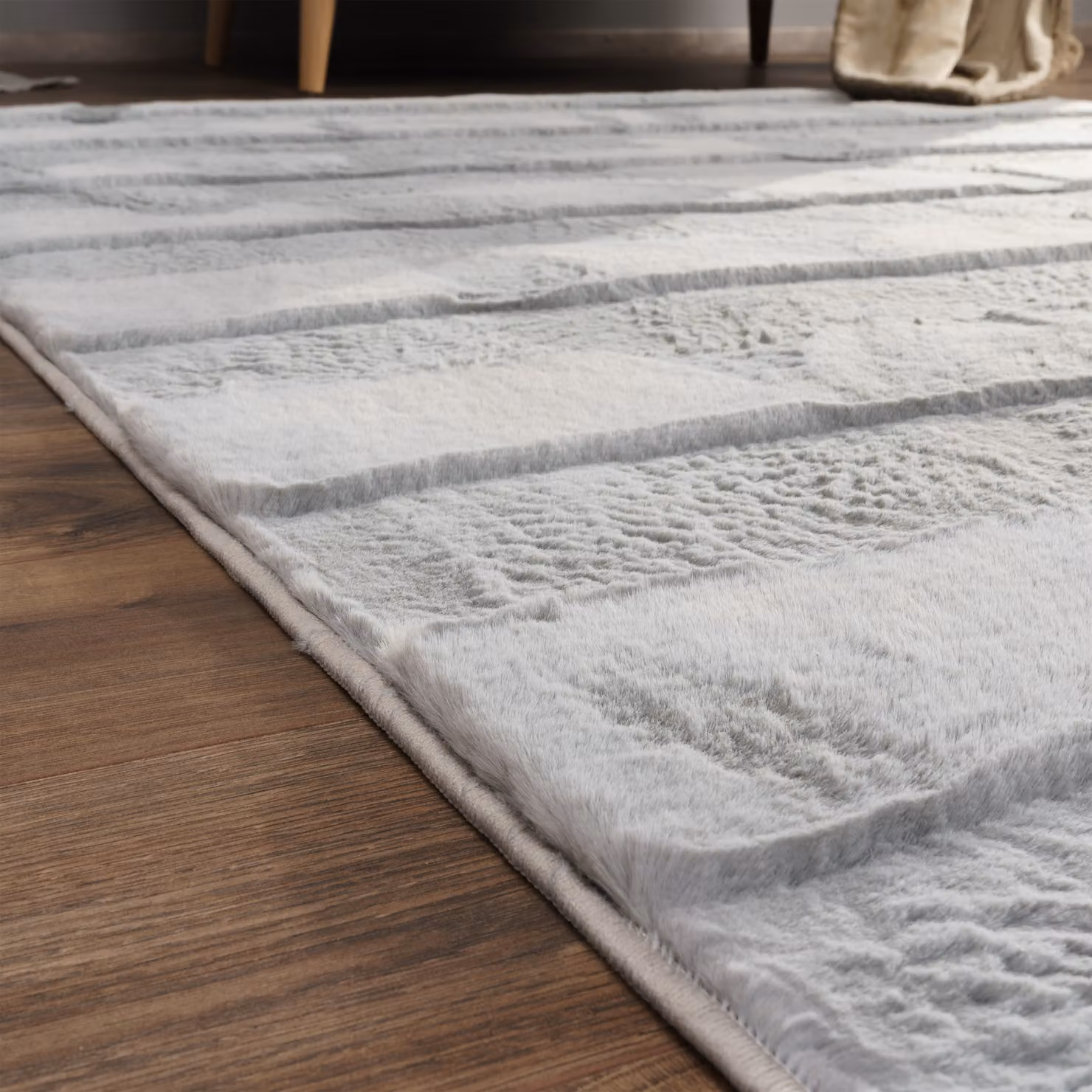 Tappeto in pelliccia sintetica Arnia grigio L: 160 cm, P: 220 cm – 2