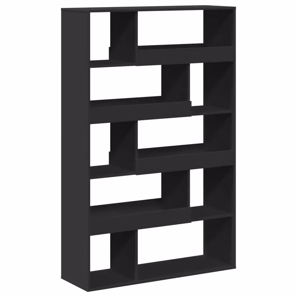 Libreria nera vidaXL in MDF con design classico e finitura opaca, L 100 cm, P 33 cm, H 156,5 cm – 2