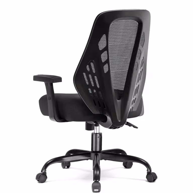 Sedia da ufficio ergonomica COMHOMA con braccioli regolabili, sedia da gioco in rete traspirante, con schienale a V e funzione dondolo.