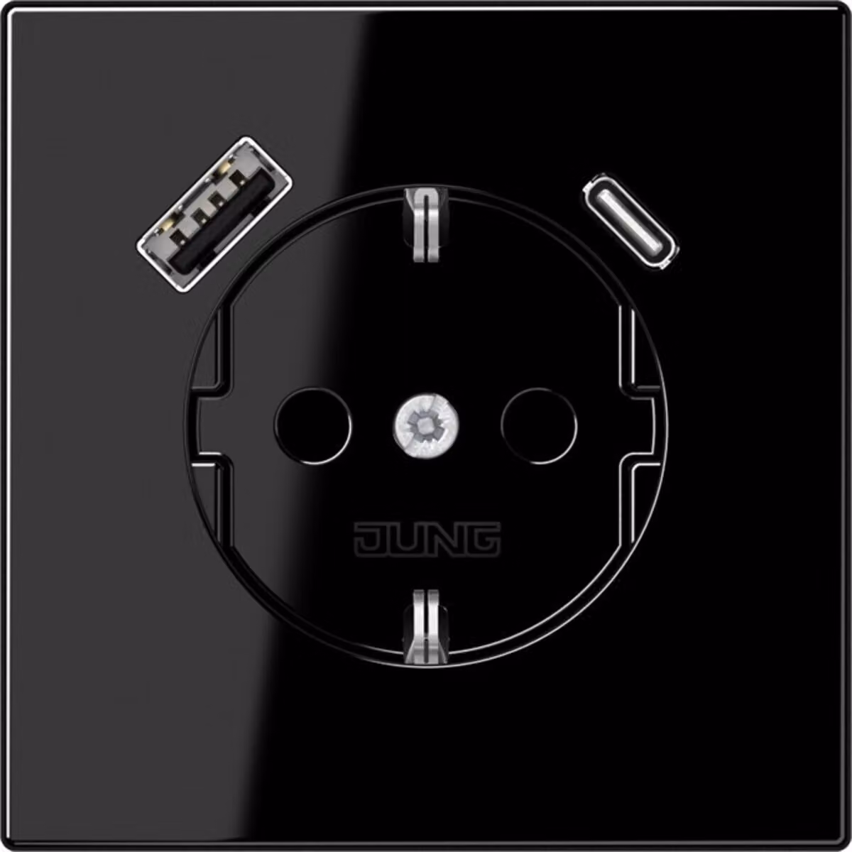 Jung SCHUKO Presa di corrente con USB tipo AC LS1520-15CASW (LS1520-15CASW)
