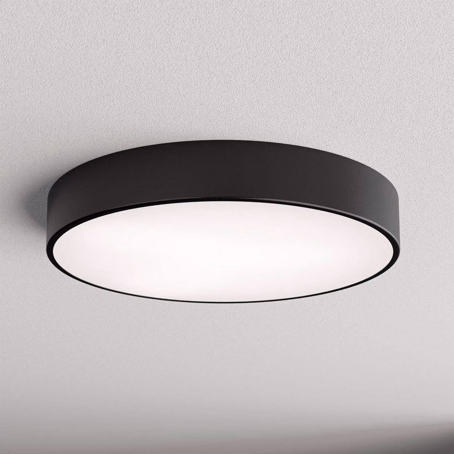 Plafoniera con sensore di movimento Cleo 500 TEMAR LIGHTING, Nero, Corridoio, Metallo, Moderno, Plafoniera