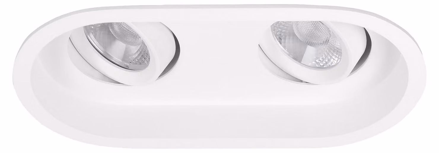 LedsC4 Downlight Play Deco Double: Lampada a incasso LED, 2782 lumen, 3000K, design moderno, colore bianco trasparente, materiali resistenti (policarbonato e alluminio), ideale per uso domestico