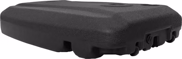 Portaombrellone da esterno con ruote pratico giardino 60 x 80 x 15 cm in plastica nera 02_0045874